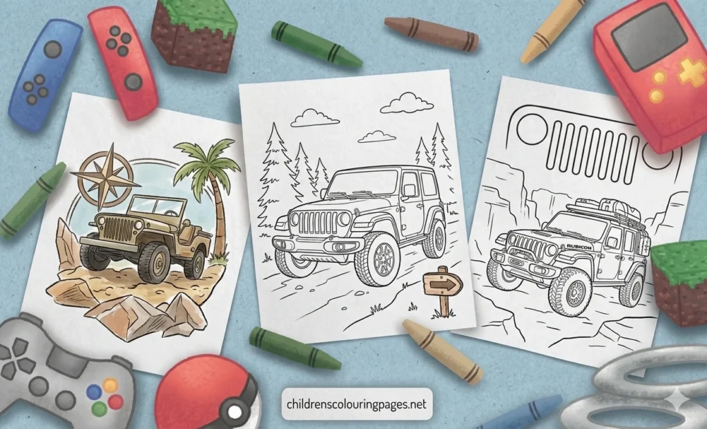 Jeep Coloring Pages 1 Jeep Coloring Pages