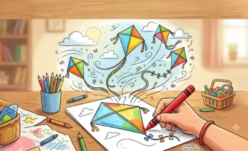 Kite Coloring Pages