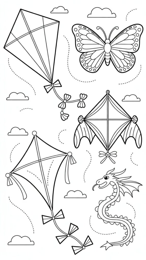 a coloring page featuring four distinct JA4NNPJaRBarUENgOCUwwQ z6aifD25TSKbm7RUnxPxVQ sd 1