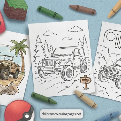 Jeep Coloring Pages